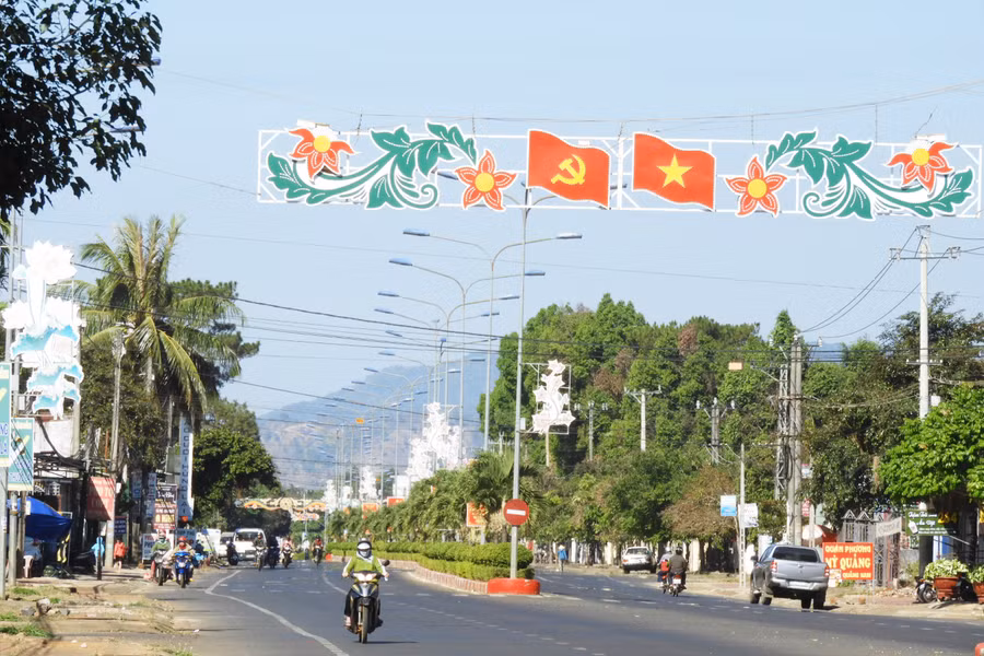 Một góc trung tâm huyện Ia Grai. Ảnh: Thanh Nhật 1THANH NHẬT -Một góc trung tâm huyện Ia Grai DSCN1087