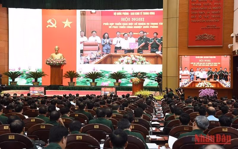 Sáng 25/7, tại Hà Nội, Quân ủy Trung ương, Bộ Quốc phòng tổ chức Hội nghị Quân chính toàn quân 6 tháng đầu năm 2022. (Ảnh: TRẦN HẢI)