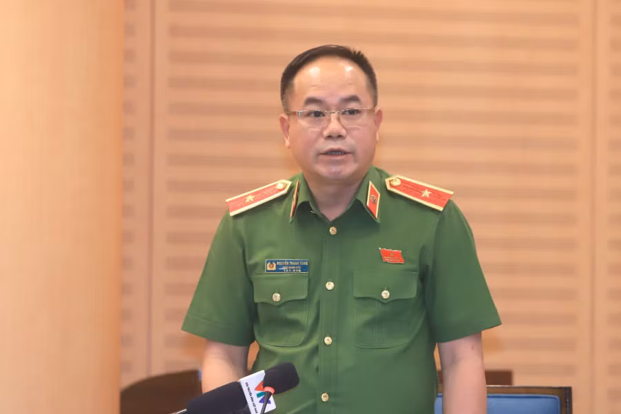 Thiếu tướng Nguyễn Thanh Tùng, Phó giám đốc Công an TP.Hà Nội. Ảnh: Trần thường Thiếu tướng Nguyễn Thanh Tùng, Phó giám đốc Công an TP.Hà Nội. Ảnh: Trần thường