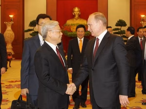 Tổng Bí thư Nguyễn Phú Trọng tiếp Tổng thống Liên bang Nga Vladimir Putin thăm cấp Nhà nước tới Việt Nam.