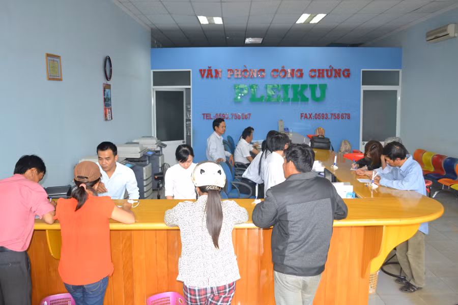 Văn phòng Công chứng Pleiku. Ảnh: H.C