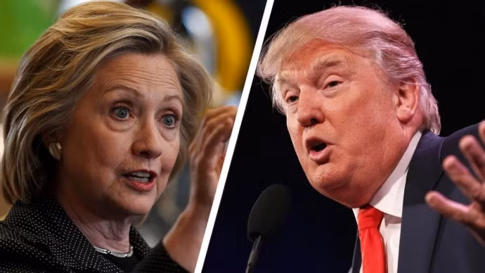 Kết quả bầu Tổng thống Mỹ mới nhất: Bà Clinton đang dẫn trước ông Trump.