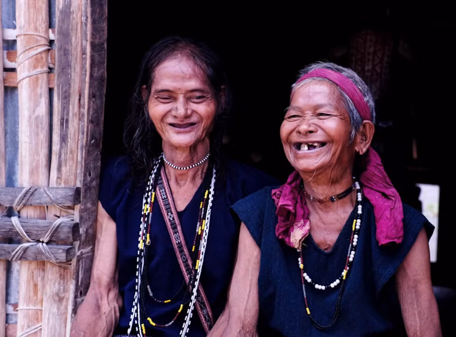 2 nghệ nhân sử thi Đinh Tim, Nhưr (phải) được phong tặng danh hiệu Nghệ nhân ưu tú đợt 1 năm 2015. Ảnh: Hoàng Ngọc 