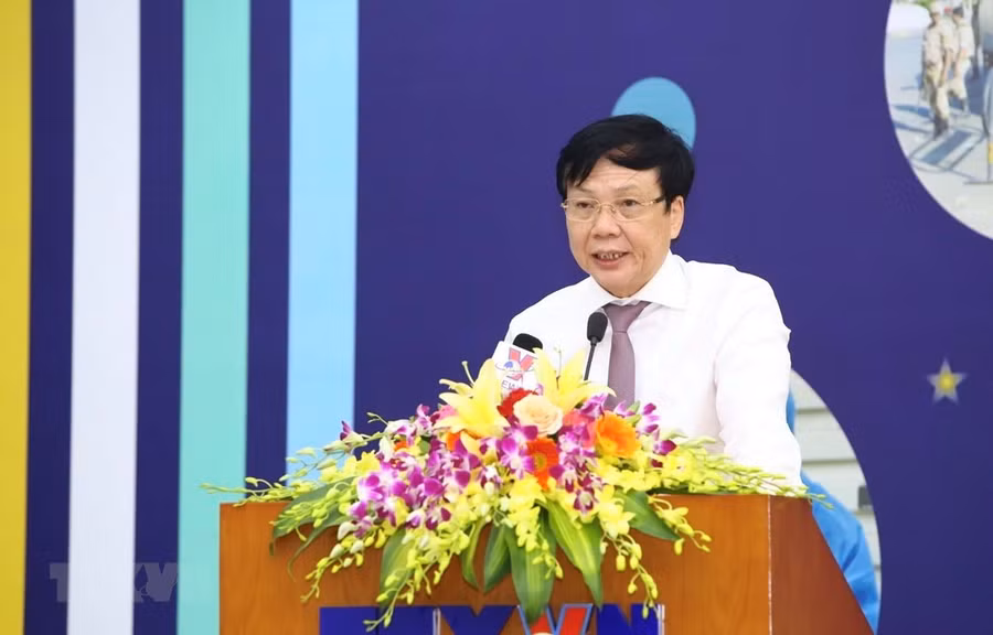 Phó Chủ tịch Thường trực Hội nhà báo Việt Nam Hồ Quang Lợi. (Ảnh: Minh Quyết/TTXVN)