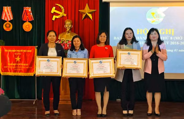 Hội Liên hiệp Phụ nữ tỉnh tặng bằng khen cho cá nhân có thành tích xuất sắc trong các phong trào thi đua năm 2019. Ảnh: M.C