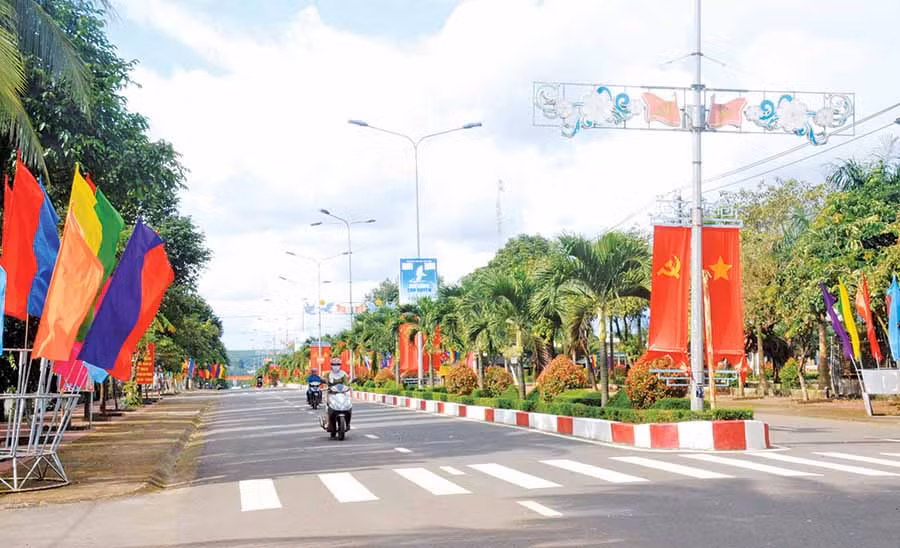 Một góc thị trấn Chư Prông.
