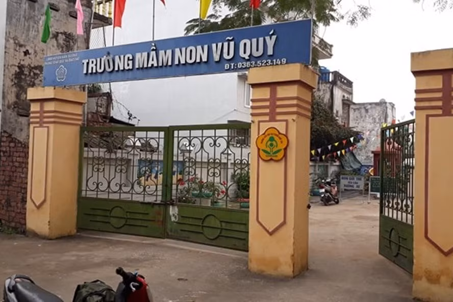 Trường mầm non nơi cháu bé theo học - ảnh KL Trường mầm non nơi cháu bé theo học - ảnh KL
