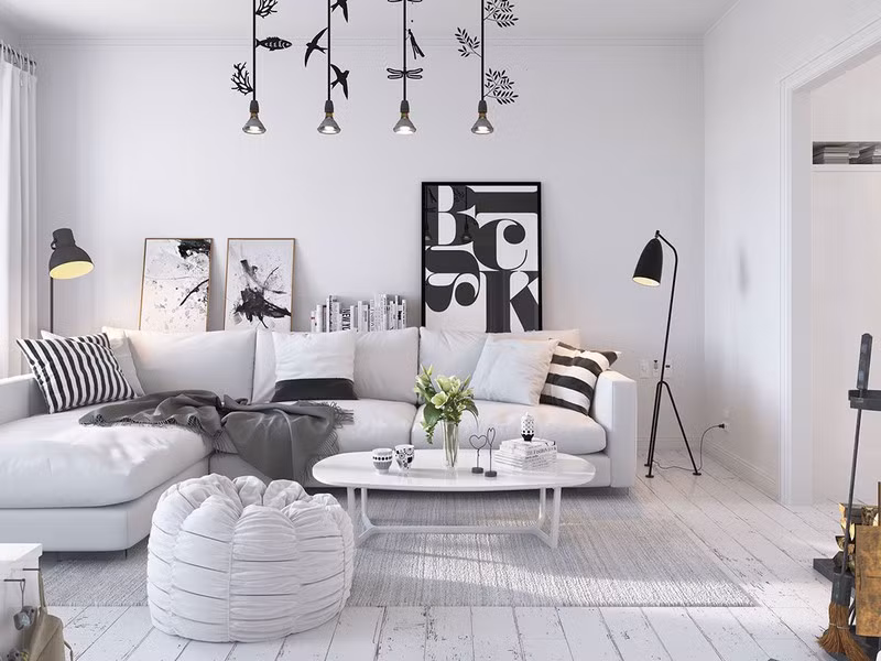 Thực ra việc trang trí nhà cửa bằng màu trắng không phải là điều gì quá lạ lẫm nhưng cách chọn màu trắng gần như hoàn toàn của căn hộ này khiến nhiều người ngạc nhiên.