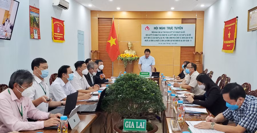 Quang cảnh hội nghị tại điểm cầu tỉnh Gia Lai. Ảnh: Sơn Ca Quang cảnh hội nghị. Ảnh: Sơn Ca