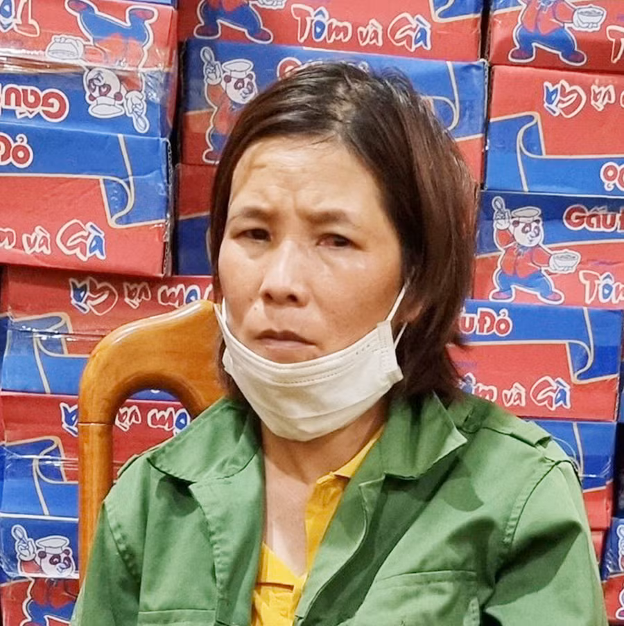 Đối tượng Đặng Thị Thảo tại Công an huyện Đak Đoa. Ảnh: Lê Anh