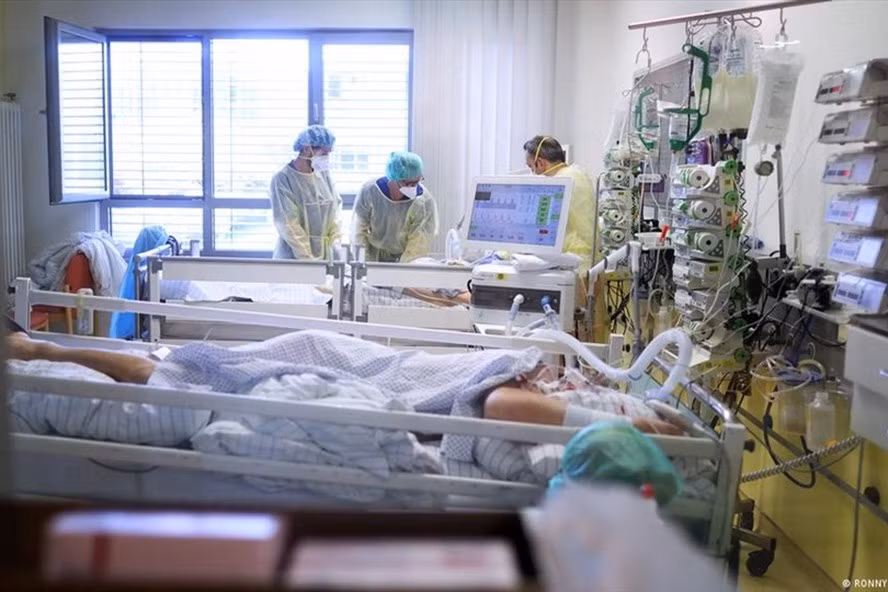 Một cơ sở điều trị COVID-19 của Đức. Ảnh: AFP