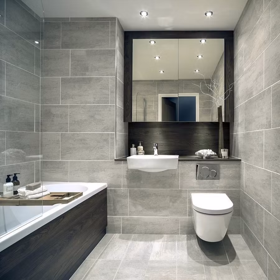 Gạch lát dùng trong nhà tắm cũng cần đảm bảo tiêu chí thoát nước tốt, nhanh khô ráo, tránh trơn trượt. Đồ họa: Phương Duy