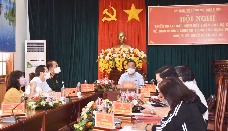  Quang cảnh hội nghị tại điểm cầu tỉnh Gia Lai. Ảnh: Trần Dung