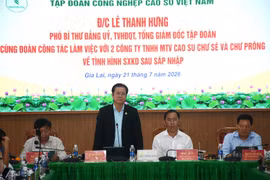 Tổng Giám đốc Tập đoàn Công nghiệp Cao su làm việc với Công ty Cao su Chư Sê và Công ty Cao su Chư Prông.