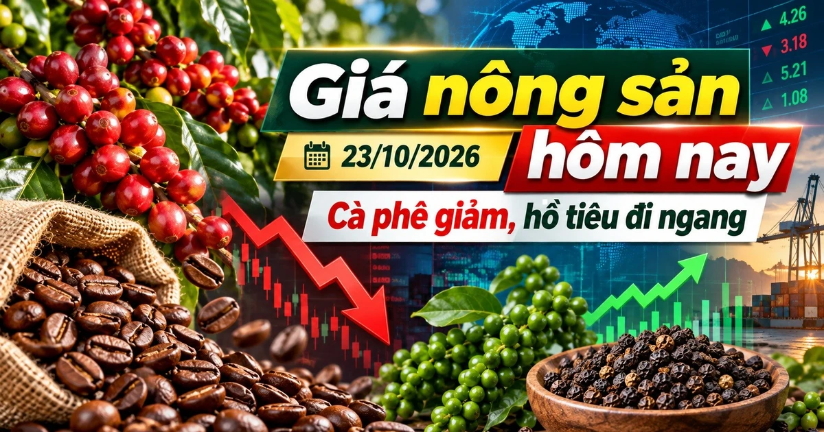 Giá nông sản hôm nay 23/10: Cà phê giảm tiếp, hồ tiêu giữ giá