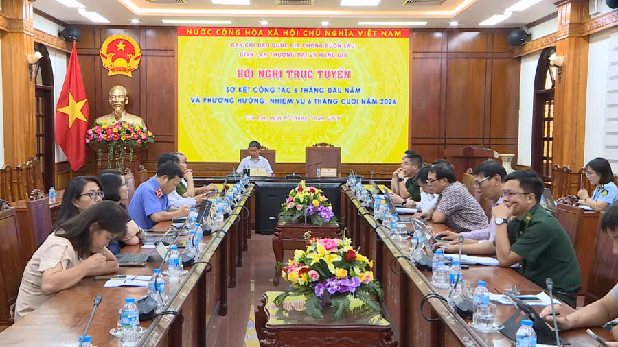 Quang cảnh hội nghị tại điểm cầu Gia Lai. Ảnh: Dũng Nhân