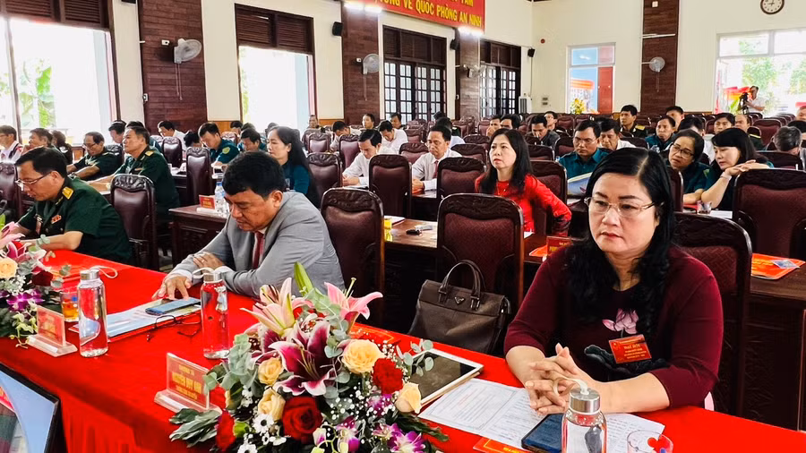 Quang cảnh Đại hội thi đua quyết thắng lực lượng vũ trang huyện Chư Păh, nhiệm kỳ 2019-2024. Ảnh: Đinh Yến
