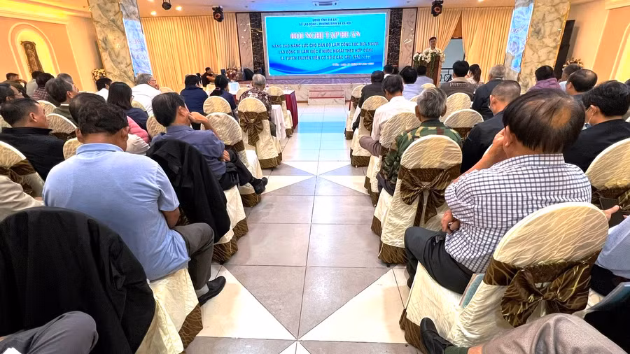 Quang cảnh hội nghị tập huấn. Ảnh: Đinh Yến Quang cảnh hội nghị tập huấn. Ảnh: Đinh Yến