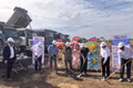 Công ty Cổ phần Phát triển Chăn nuôi Công nghệ cao FAGO FARM Việt Nam khởi công xây dựng dự án Trang trại heo công nghệ cao tại xã Ia Me, huyện Chư Prông. Ảnh: Lê Nam