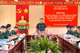 Bộ Tư lệnh Bộ đội Biên phòng kiểm tra xây dựng chính quy tại Đồn Cửa khẩu Lệ Thanh