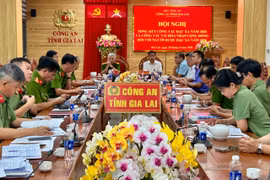 Quang cảnh hội nghị tại điểm cầu tỉnh Gia Lai.