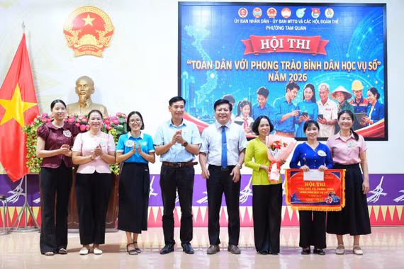 Phường Tam Quan tổ chức Hội thi “Toàn dân với phong trào bình dân học vụ số”