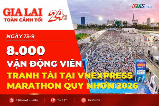 Toàn cảnh Gia Lai 24h: 8.000 vận động viên tranh tài tại VnExpress Marathon Quy Nhơn 2026