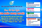 Hội Liên hiệp Phụ nữ tỉnh Gia Lai tổ chức cuộc thi trực tuyến tìm hiểu Nghị quyết Đại hội đại biểu Phụ nữ toàn quốc lần thứ XIV, nhiệm kỳ 2026-2031 và Nghị quyết Đại hội đại biểu Phụ nữ tỉnh Gia Lai lần thứ I, nhiệm kỳ 2025-2030. Ảnh: ĐVCC