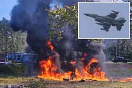 Tiêm kích F-16 Mỹ rơi khi huấn luyện, phi công thoát nạn