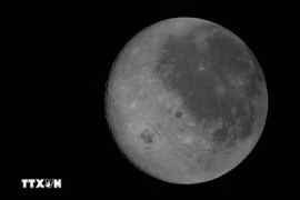 Mặt Trăng nhìn từ tàu Orion, ngày 6-4-2026. Ảnh minh họa: THX/TTXVN