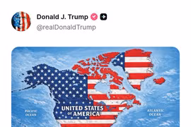 Ảnh chụp màn hình bài đăng của ông Trump trên mạng xã hội Truth Social.