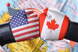 Mỹ và Canada tiếp tục “ăn miếng trả miếng” trong cuộc chiến thương mại. Ảnh: GHY International