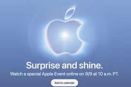 Thông tin sự kiện "Surprise and Shine" được Apple đăng tải trên trang web của hãng. Ảnh chụp màn hình