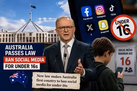 Australia phạt nặng mạng xã hội nếu để trẻ dưới 16 tuổi dùng nền tảng.